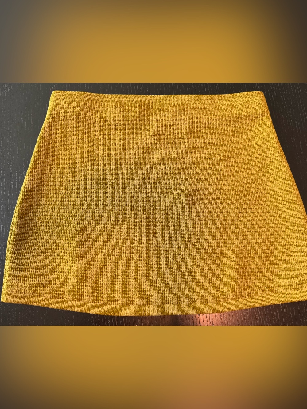 Zara Yellow Knit Mini Skirt